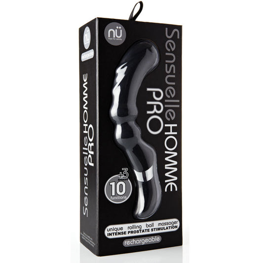 Sensuelle Homme Pro 10 Function 3 Speed Massager - Black Sensuelle Homme Pro 10 Function 3 Speed Massager - Black - UABDSM