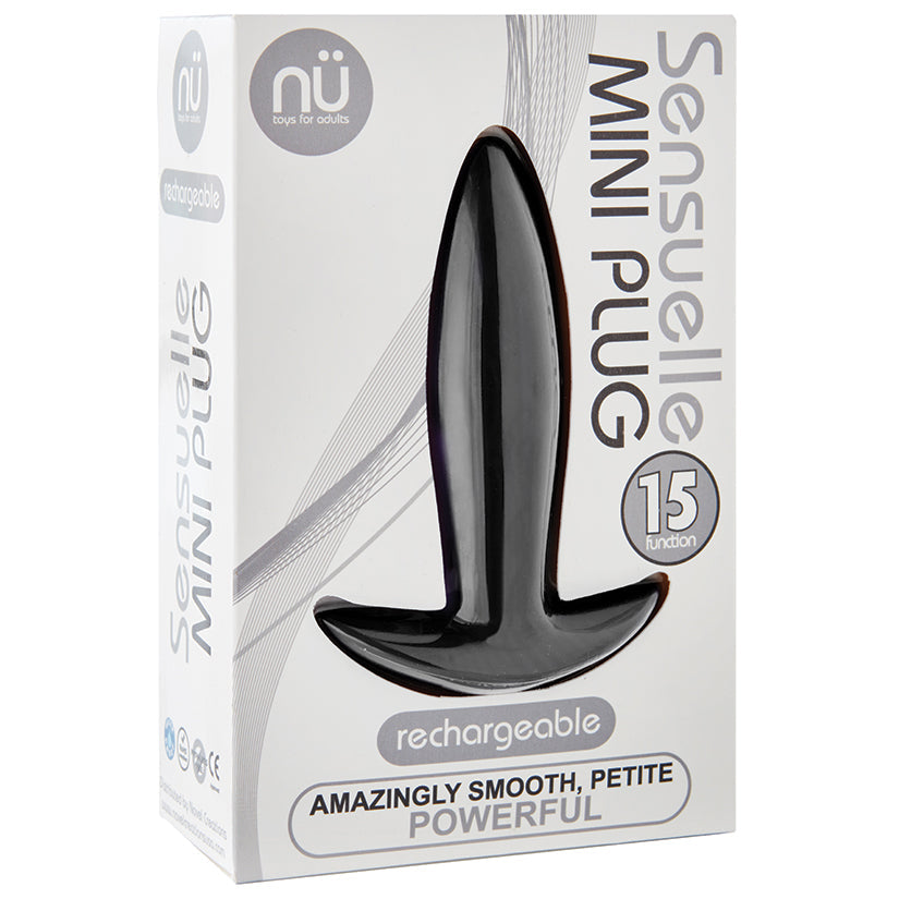 Sensuelle 15 Function Mini Plug - Black - UABDSM