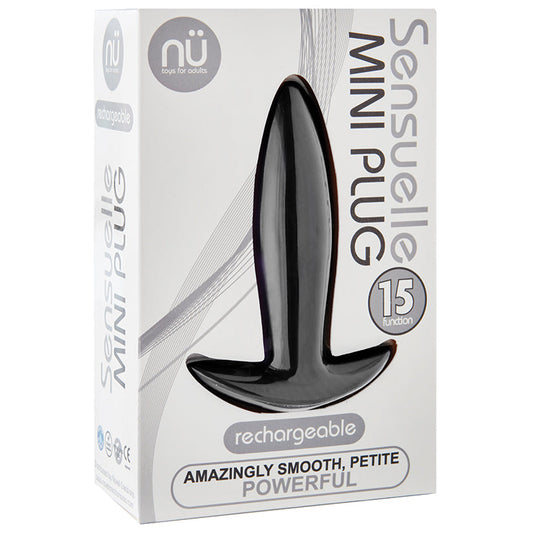 Sensuelle 15 Function Mini Plug - Black Sensuelle 15 Function Mini Plug - Black - UABDSM