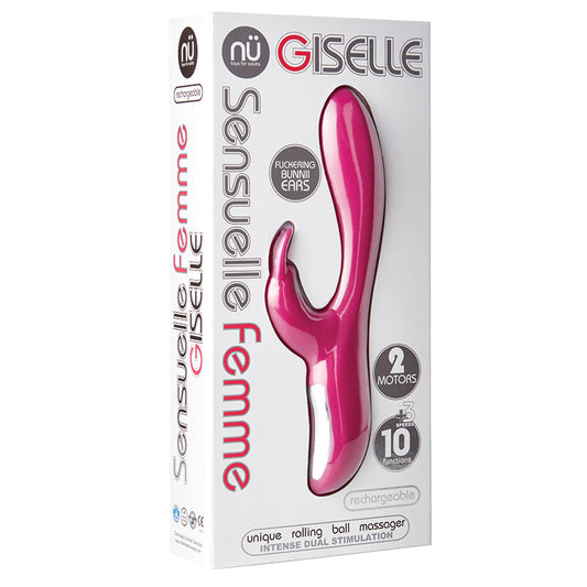 Sensuelle Femme Giselle 10+3 Function Rechargeable Rabbit Massager - Magenta Sensuelle Femme Giselle 10+3 Function Rechargeable Rabbit Massager - Magenta - UABDSM