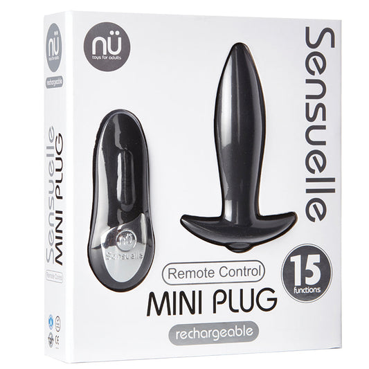 Sensuelle Remote Control Rechargeable 15 Function Mini Plug - Black Sensuelle Remote Control Rechargeable 15 Function Mini Plug - Black - UABDSM