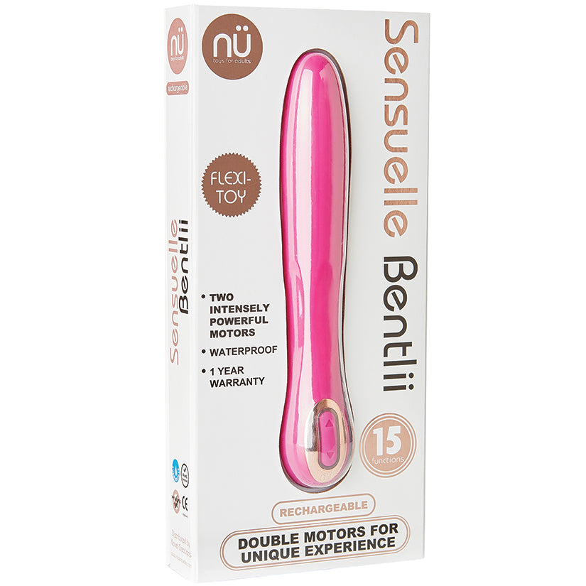 Sensuelle Bentlii 15 Function Double Motor Vibe-Magenta - UABDSM