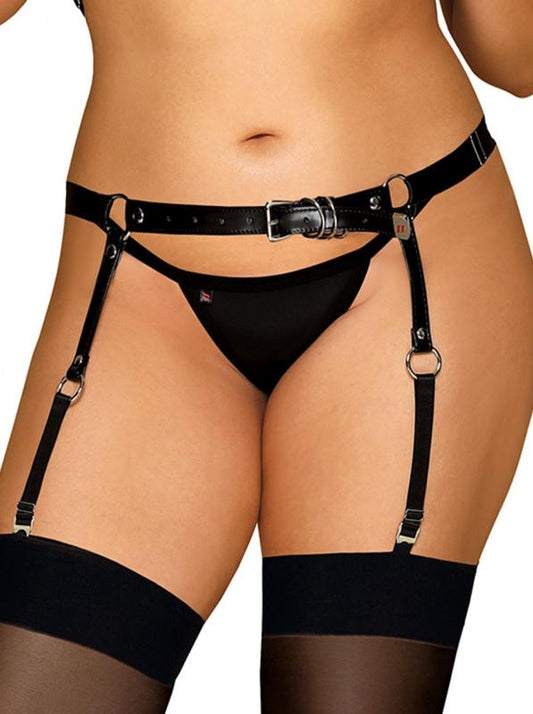 Adjustable Garter Belt Patent Leather - Curvy Adjustable Garter Belt Patent Leather - Curvy - UABDSM