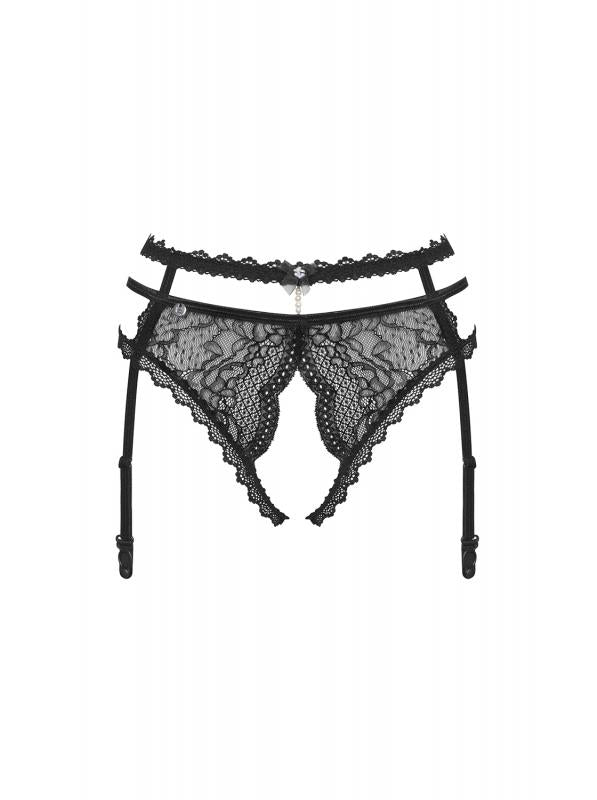 Pearlove Crotchless Garter Belt And Pearl Details - UABDSM
