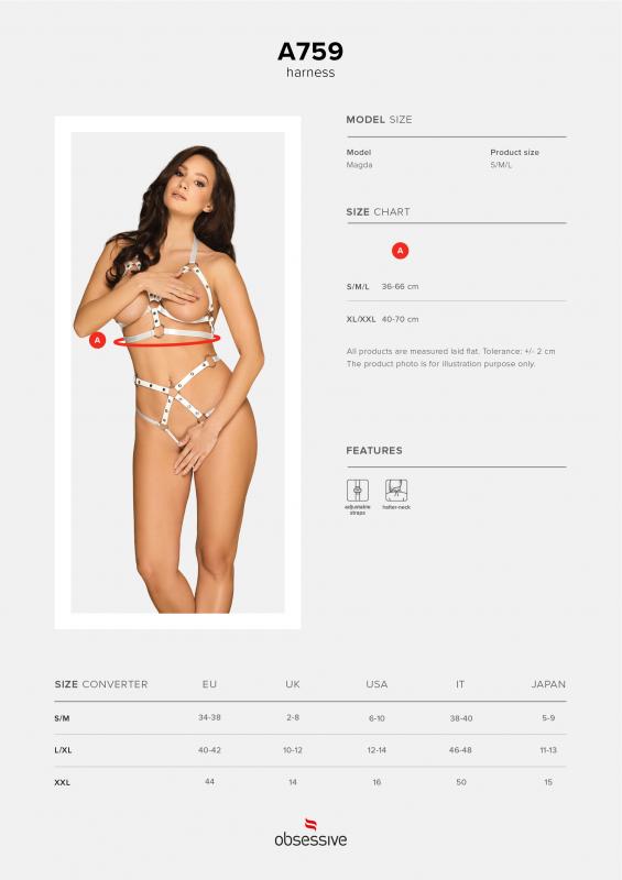 Sexy Adjustable Open Cup Harness - UABDSM