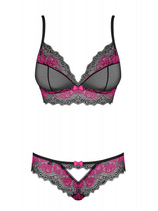 Tulia 2-piece Bra Set - Black/Pink - UABDSM