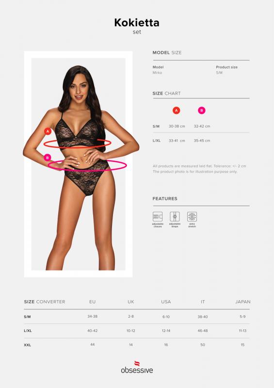 Kokietta 2-piece Lace Bra Set - Black - UABDSM