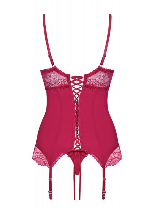 Rosalyne Corset & Thong - Red Rosalyne Corset & Thong - Red - UABDSM