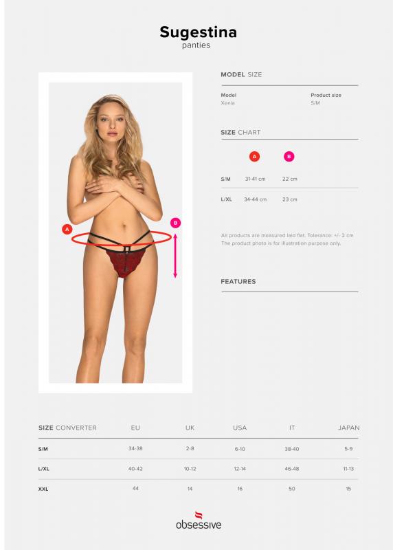 Sugestina Sexy Lace Slip - Black/Red - UABDSM