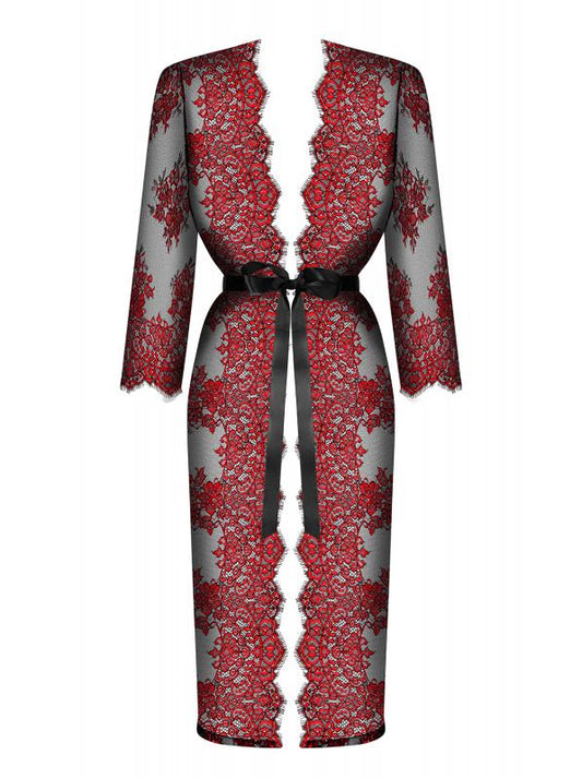 Redessia Lace Kimono - Red/Black Redessia Lace Kimono - Red/Black - UABDSM