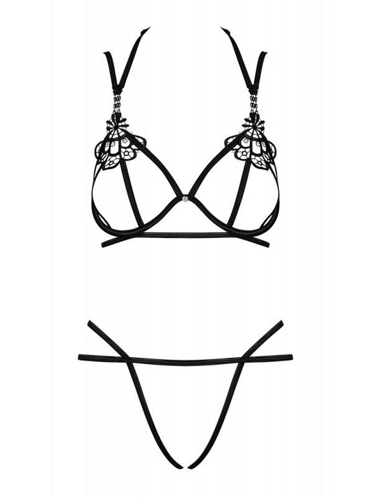 Badossa 2-piece Open Bra Set - Black Badossa 2-piece Open Bra Set - Black - UABDSM