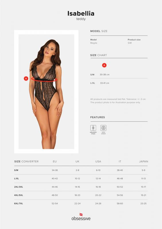 Isabellia Lace Stringbody - Black - UABDSM