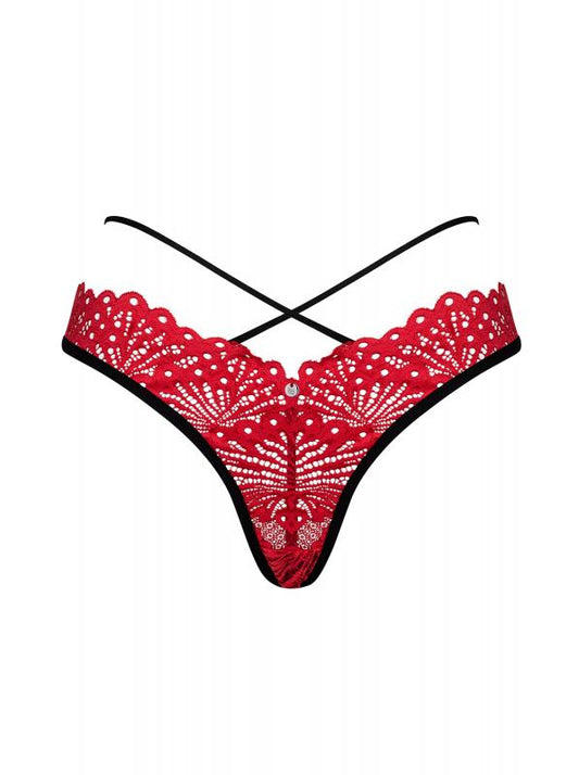 Mettia Sexy Lace Thong - Black/Red Mettia Sexy Lace Thong - Black/Red - UABDSM