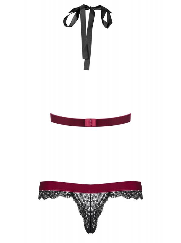 Rossita Lace Bodysuit - Black/Red - UABDSM