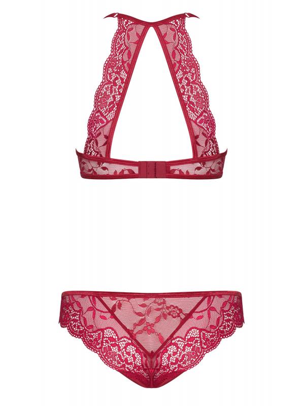 Ivetta 2-Piece Lace Bra Set - Red - UABDSM