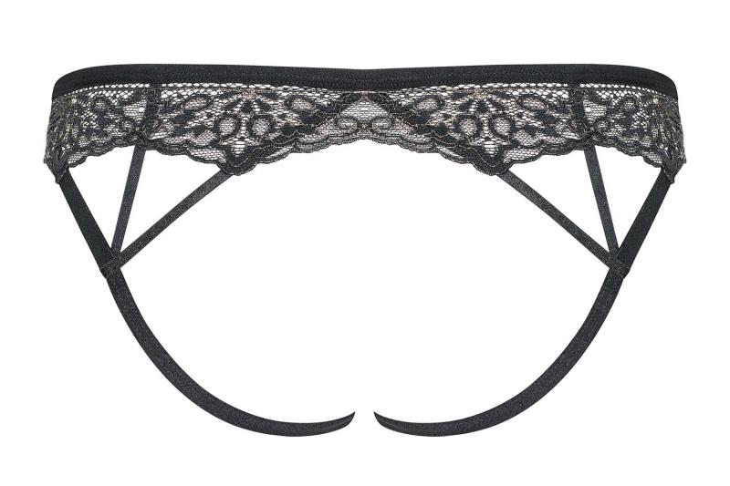 Meshlove Crotchless Panties - Black - UABDSM