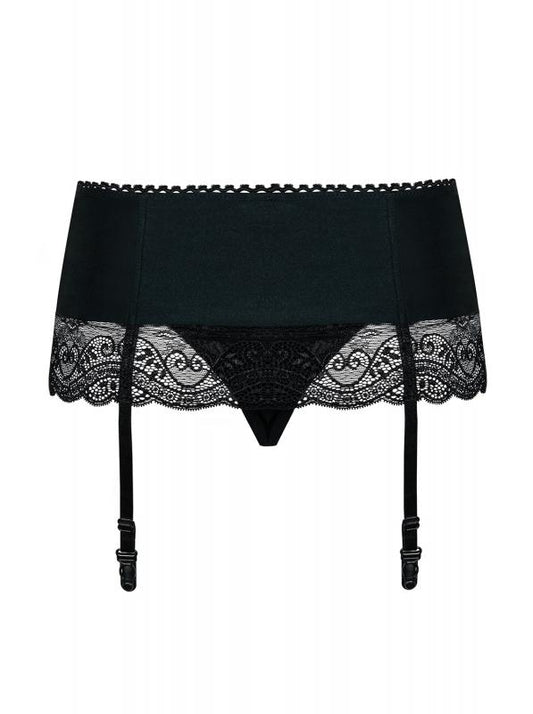 Miamor Garter Belt With Thong - Black - UABDSM
