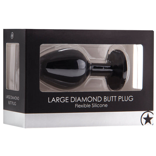 Large Diamond Butt Plug-Black Large Diamond Butt Plug-Black - UABDSM