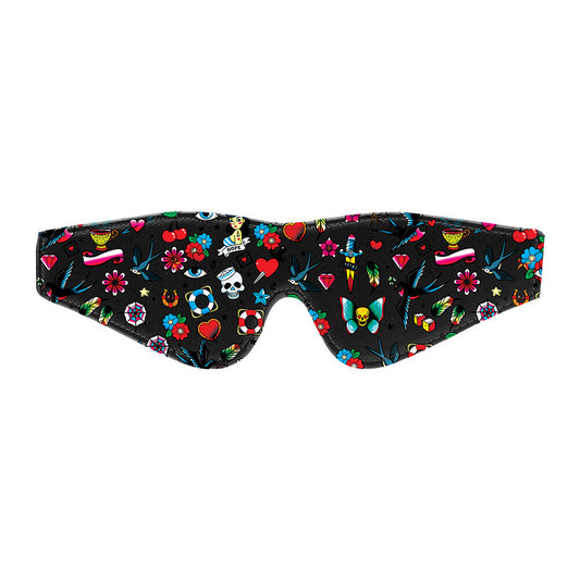 Ouch Old School Tattoo Printed Eye Mask Ouch Old School Tattoo Printed Eye Mask - UABDSM