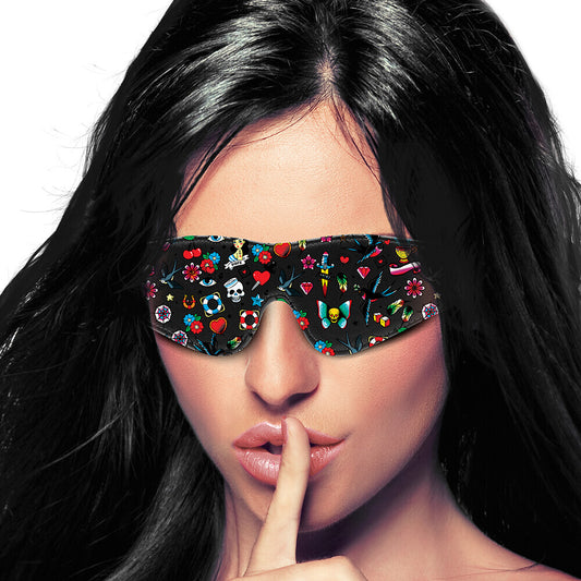 Ouch Old School Tattoo Printed Eye Mask - UABDSM