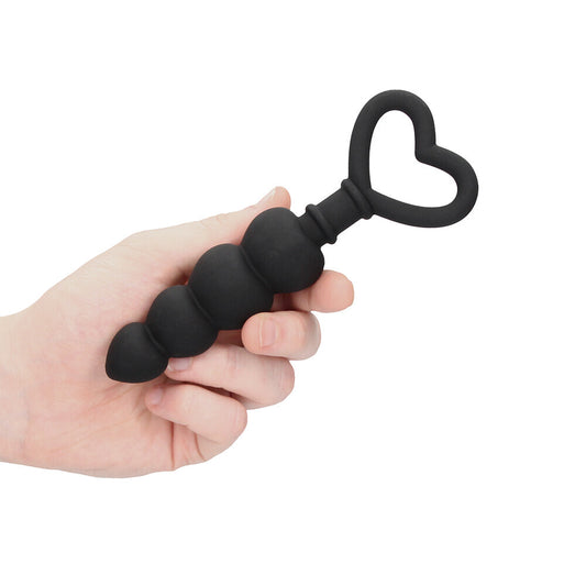 Ouch Silicone Anal Love Beads Black - UABDSM