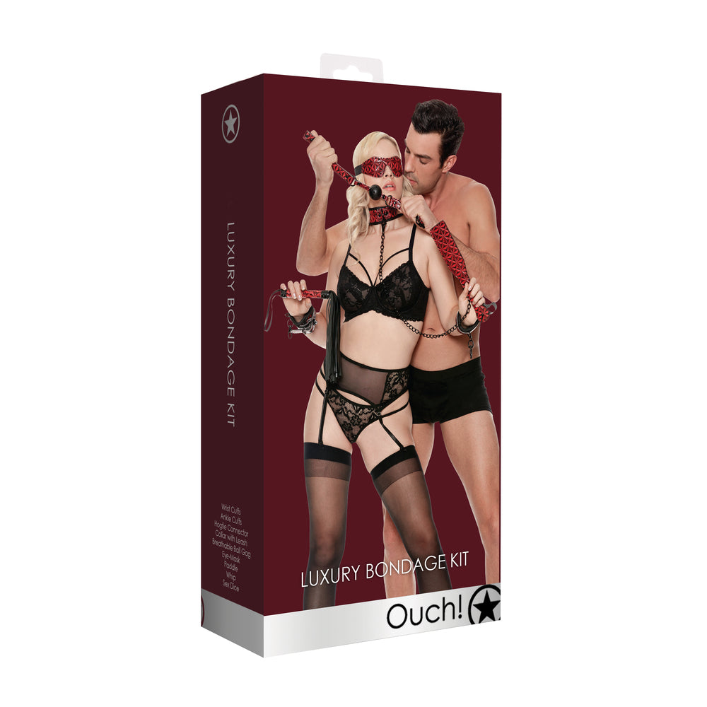 Ouch Luxury Bondage Kit Burgandy - UABDSM