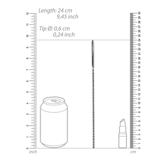 Ouch Urethral Sounding Stainless Steel Bumpy Dilator - UABDSM