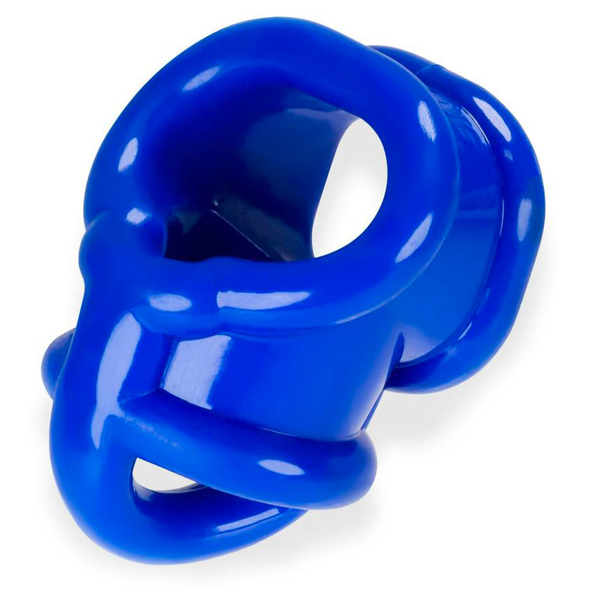 Oxballs Ballsling With Ballsplitter Cockring Police Blue - UABDSM