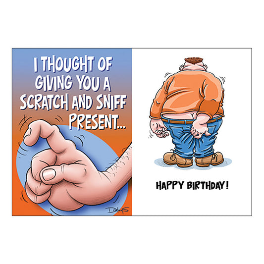 Greeting Card B-Day Giving You Scratch And Sniff Present Greeting Card B-Day Giving You Scratch And Sniff Present - UABDSM