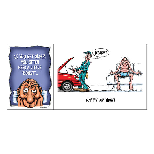 Greeting Card B-Day As You Get Older Often Need A Little Boost Greeting Card B-Day As You Get Older Often Need A Little Boost - UABDSM