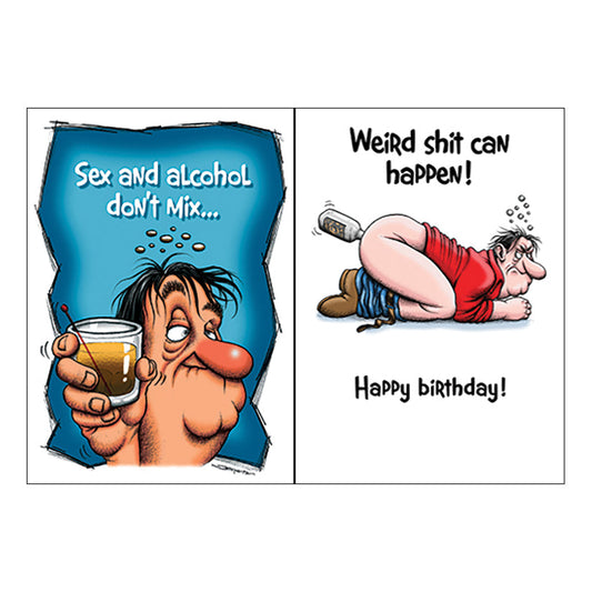Greeting Card B-Day Sex And Alcohol Doesnt Mix Greeting Card B-Day Sex And Alcohol Doesnt Mix - UABDSM