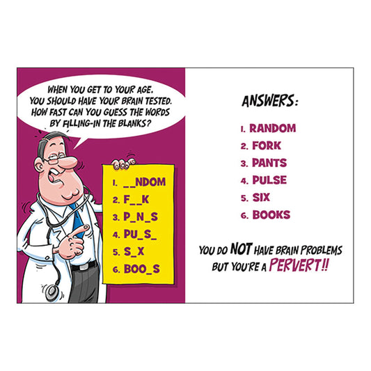 Greeting Card B-Day Guess The Words..Youre A Pervert Greeting Card B-Day Guess The Words..Youre A Pervert - UABDSM