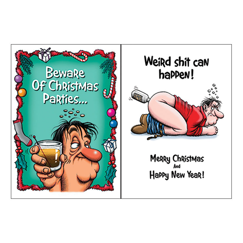 Greeting Card Beware Of Xmas Parties - UABDSM