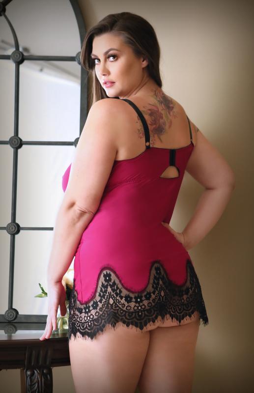 Melanie Dress With Thong - Raspberry - UABDSM