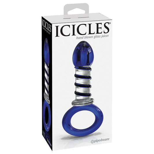Icicles No.81 Plug With Handle-Blue Swirl 6.25 Icicles No.81 Plug With Handle-Blue Swirl 6.25 - UABDSM
