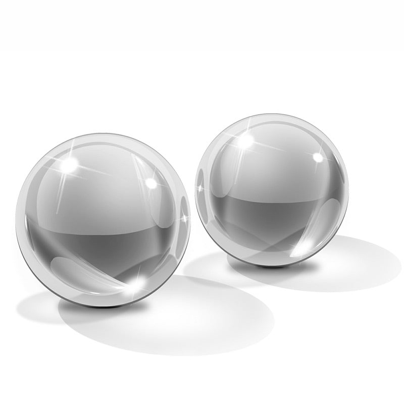 Icicles No 42 Medium Hand Blown Glass Ben Wa Balls - UABDSM