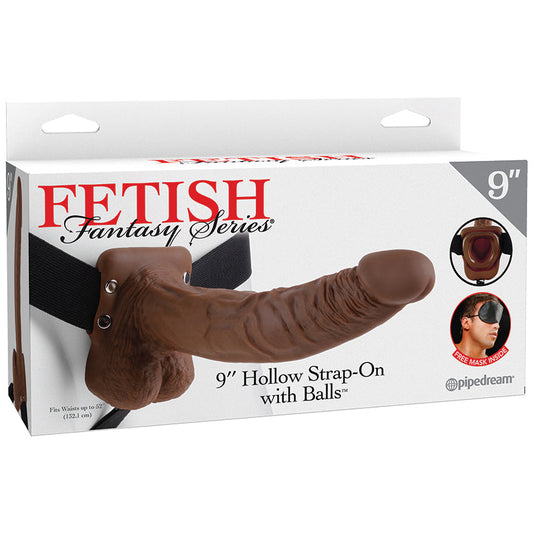 Fetish Fantasy Series Hollow Strap-On with Balls-Chocolate 9 Fetish Fantasy Series Hollow Strap-On with Balls-Chocolate 9 - UABDSM