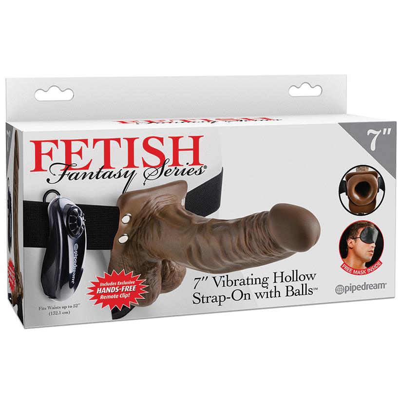 Fetish Fantasy Series Vibrating Hollow Strap-On-Chocolate 7 - UABDSM