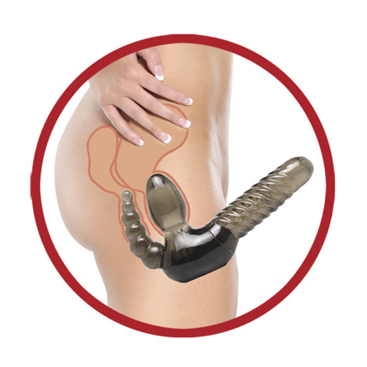 Fetish Fantasy Series Strapless Dildo Strap On With Anal Beads - UABDSM