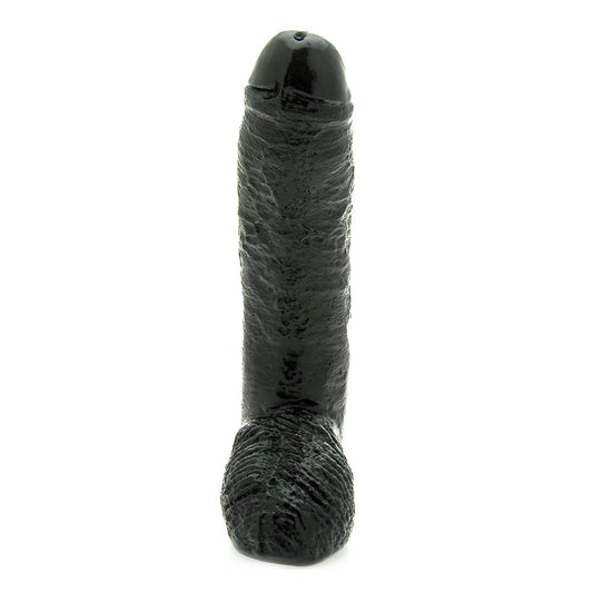 Basix 10 Inch Fat Boy Black Dildo - UABDSM