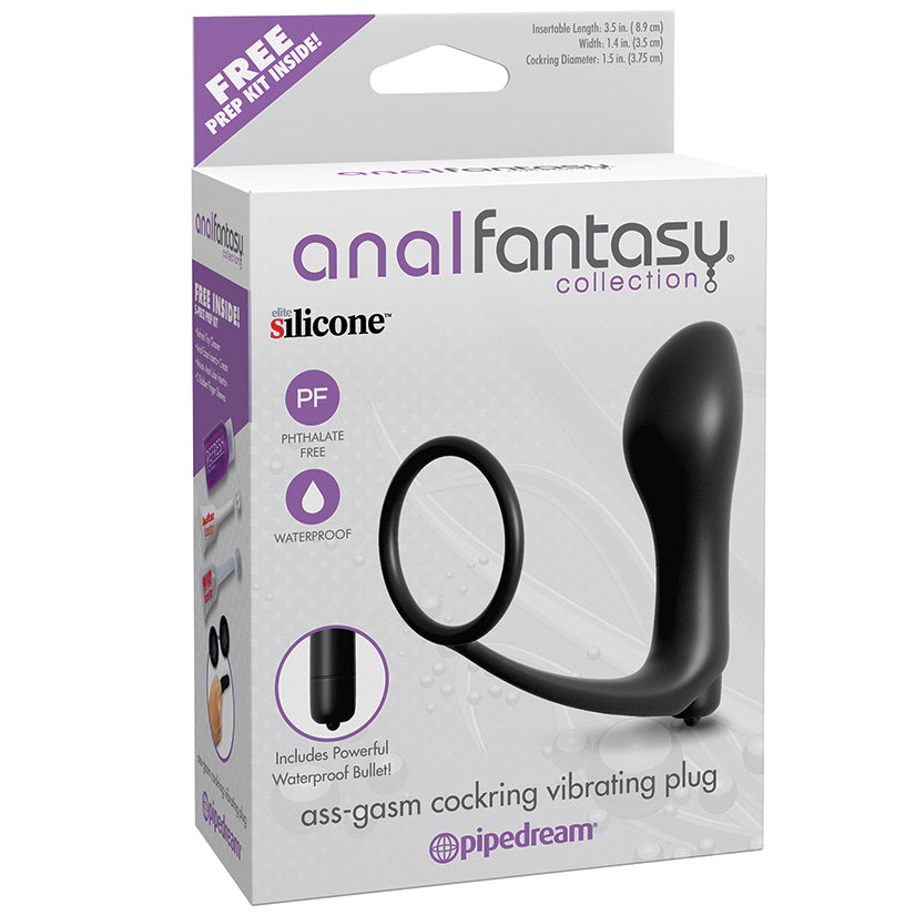 Anal Fantasy Collection Ass Gasm Cockring Cockring Vibrating Plug - UABDSM