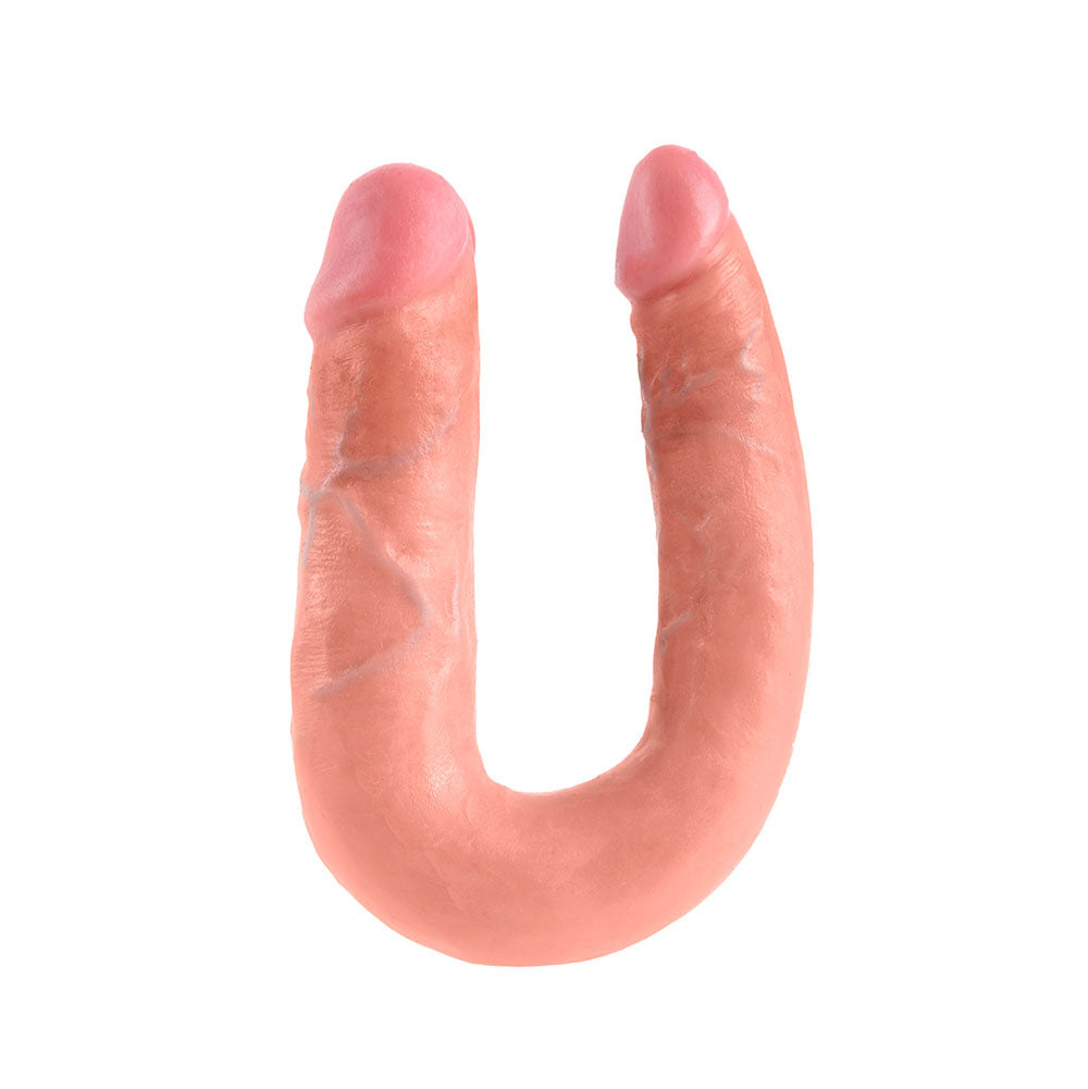 King Cock Medium Double Trouble Flesh Dildo - UABDSM