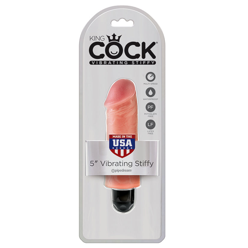 King Cock 5 Vibrating Stiffy Flesh - UABDSM