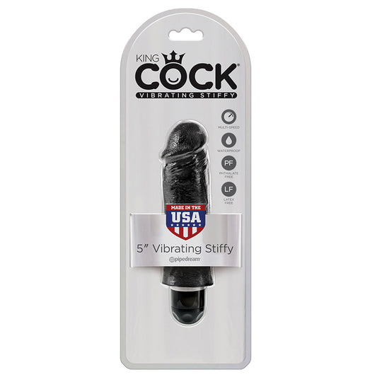 King Cock 5 Vibrating Stiffy Black King Cock 5 Vibrating Stiffy Black - UABDSM
