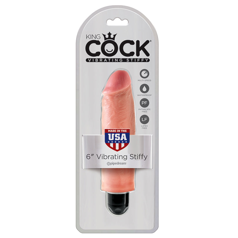 King Cock 6 Vibrating Stiffy - Light - UABDSM