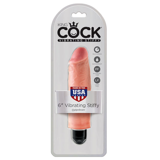 King Cock 6 Vibrating Stiffy - Light King Cock 6 Vibrating Stiffy - Light - UABDSM