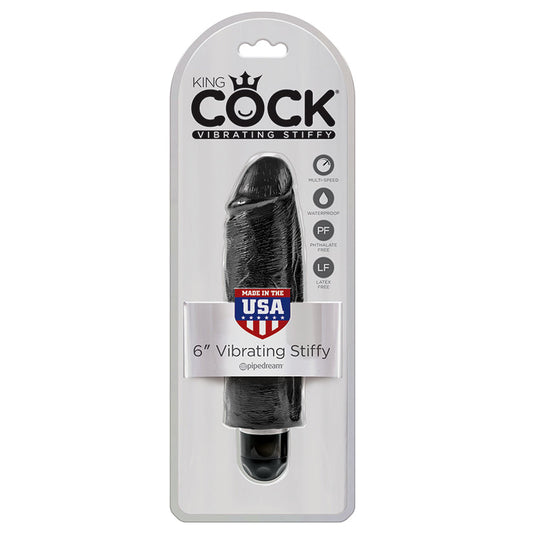 King Cock 6 Vibrating Stiffy - Black King Cock 6 Vibrating Stiffy - Black - UABDSM