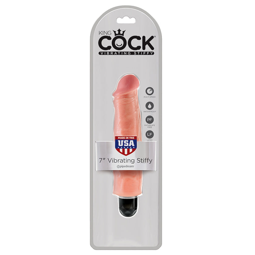 King Cock 7 Vibrating Stiffy - Light - UABDSM