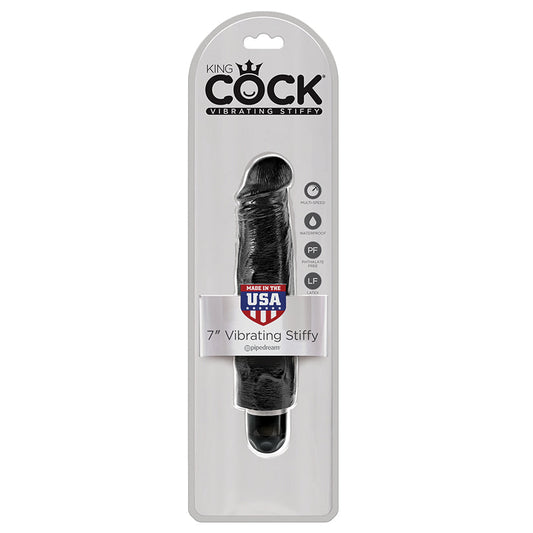 King Cock 7 Vibrating Stiffy - Black King Cock 7 Vibrating Stiffy - Black - UABDSM