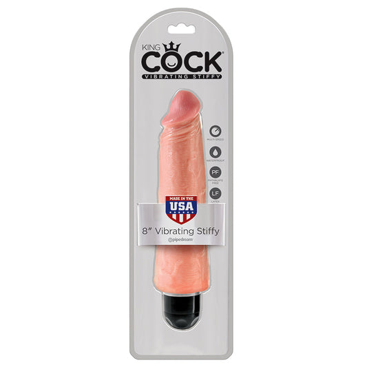 King Cock 8 Vibrating Stiffy Flesh King Cock 8 Vibrating Stiffy Flesh - UABDSM
